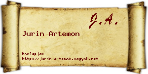 Jurin Artemon névjegykártya